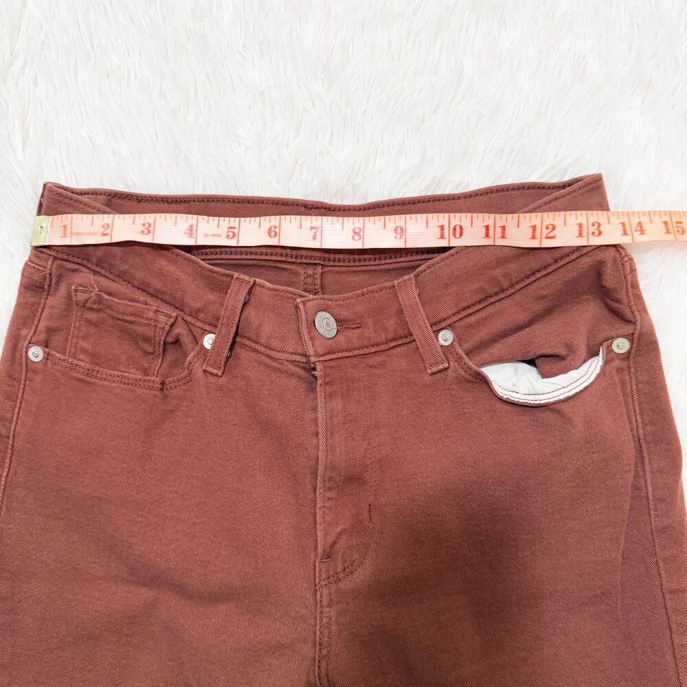 Women Levi's Classic Straight Leg Jeans Mid Rise in Rusty Brown Size 6 - Picture 7 of 10